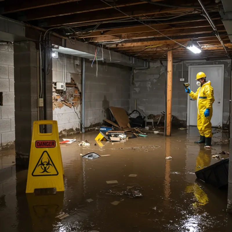 Flooded Basement Electrical Hazard in Prineville, OR Property